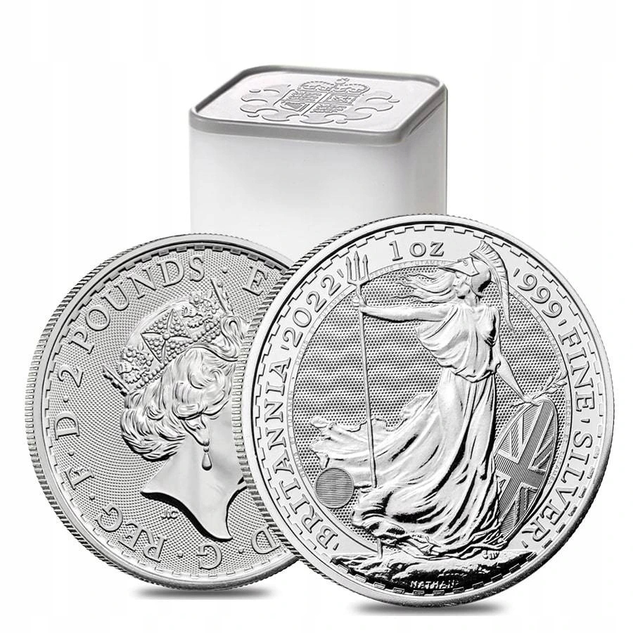 25 srebrnych monet Britannia, 1 oz, 2022