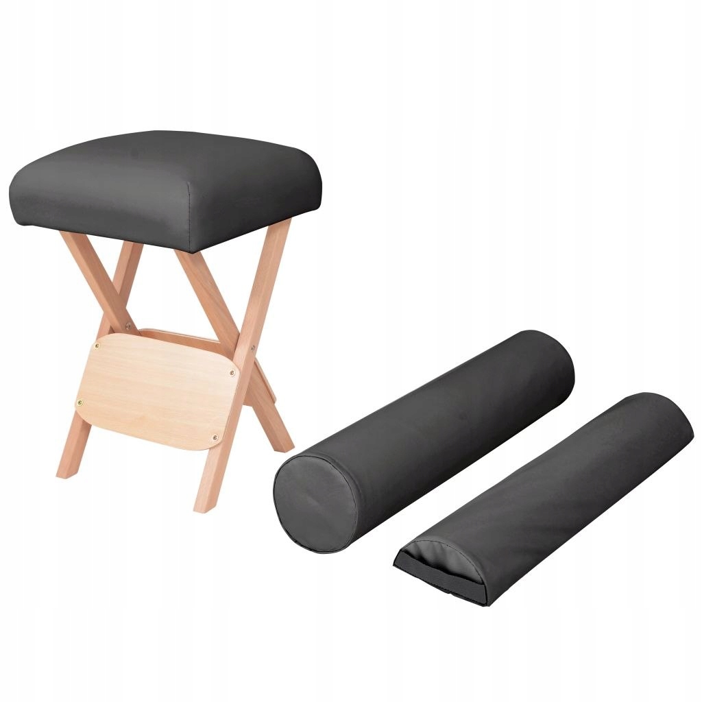 Składany stołek do masażu z 2 wałkami grubość sied