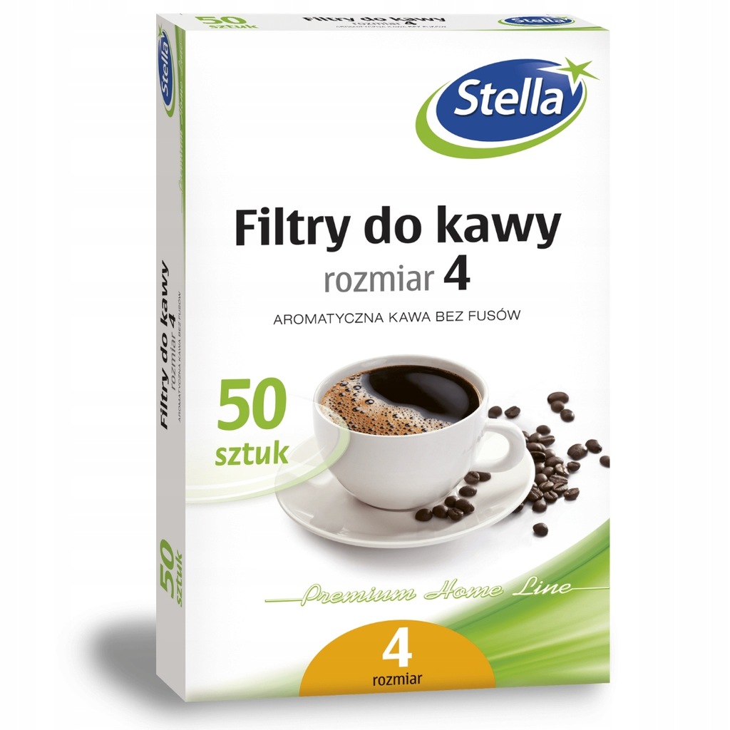 Filtry do kawy Rozmiar 4 Stella 50szt