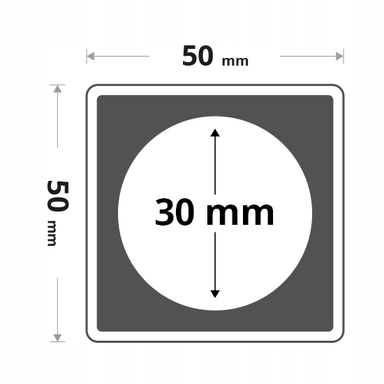 Kapsel na monetę Quadrum Intercept 30 mm 6 sztuk