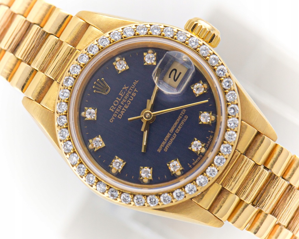 ROLEX DATEJUST PRESIDENT FACTORY DIAMONDS 18K