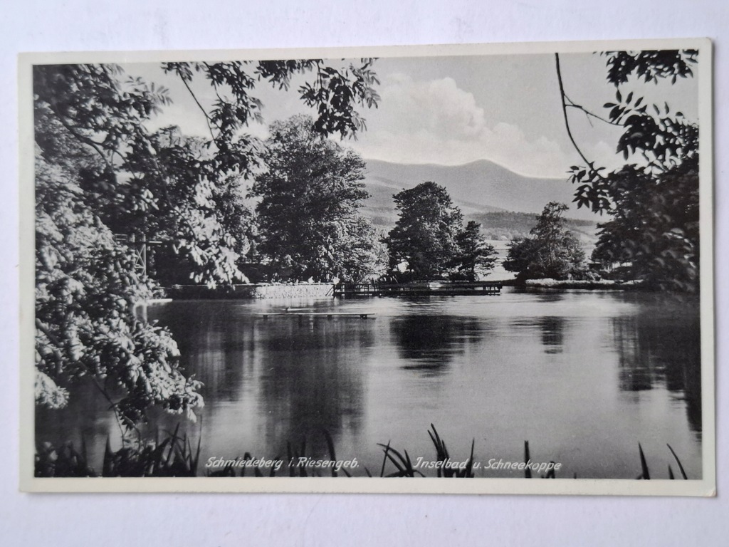 Pocztówka Schmiedeberg Kowary 1938 basen