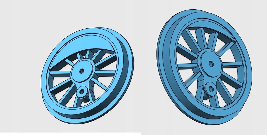 Koła do parowozu T3 w skali 1:25 Modelik 22/10