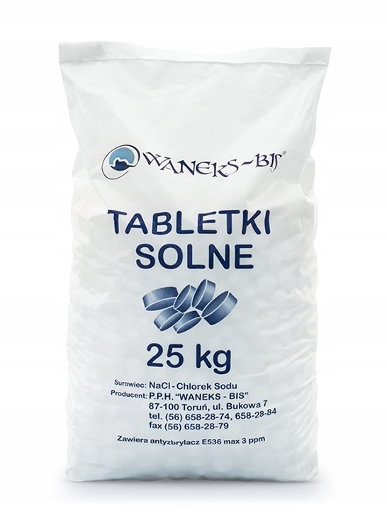 SÓL TABLETKI SOLNE ZMIĘKCZACZ WODY - 25kg