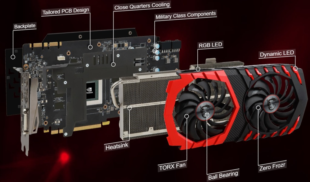 Купить Видеокарта MSI GeForce GTX1050 GAMING X 2G OC: отзывы, фото, характеристики в интерне-магазине Aredi.ru