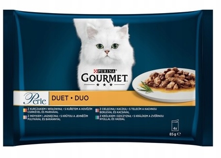 GOURMET PERLE DUET MIĘSNY 4 x 85 g