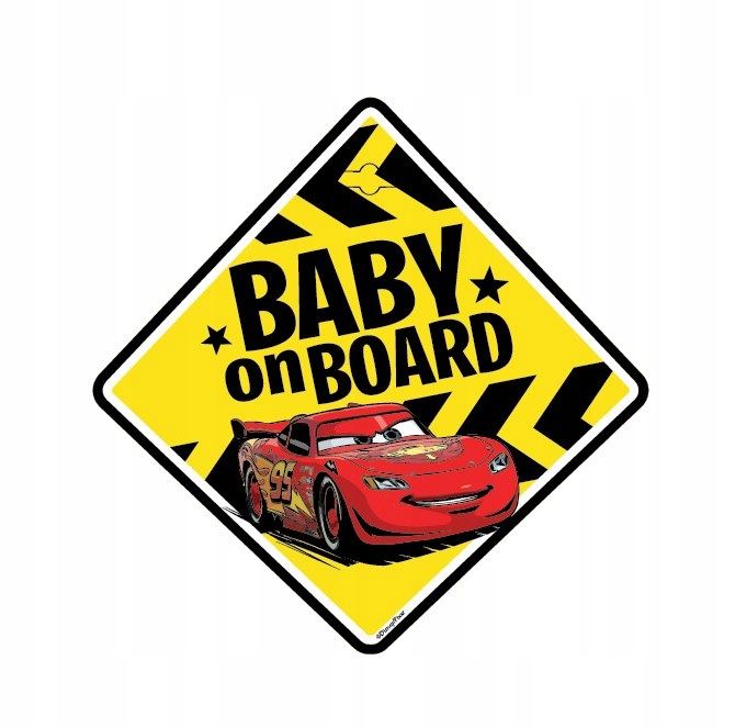 TABLICZKA BABY ON BOARD CARS AUTA Disney