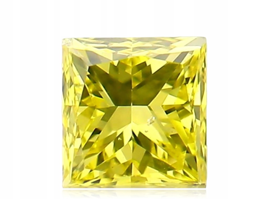 Diament 0.13ct Żółty Princess SI1