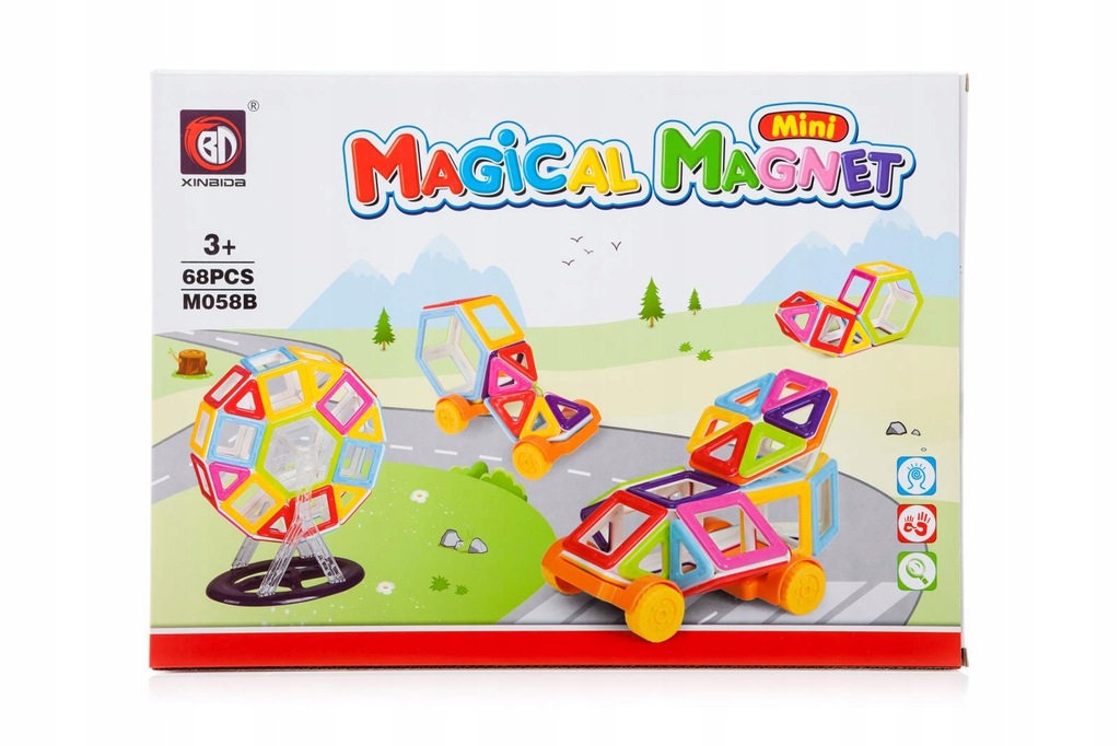 KLOCKI MAGNETYCZNE MAGICAL KONSTRUKCYJNE 68szt