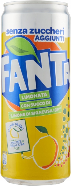 Fanta cytrynowa puszka bez cukru zero import z Włoch limonata