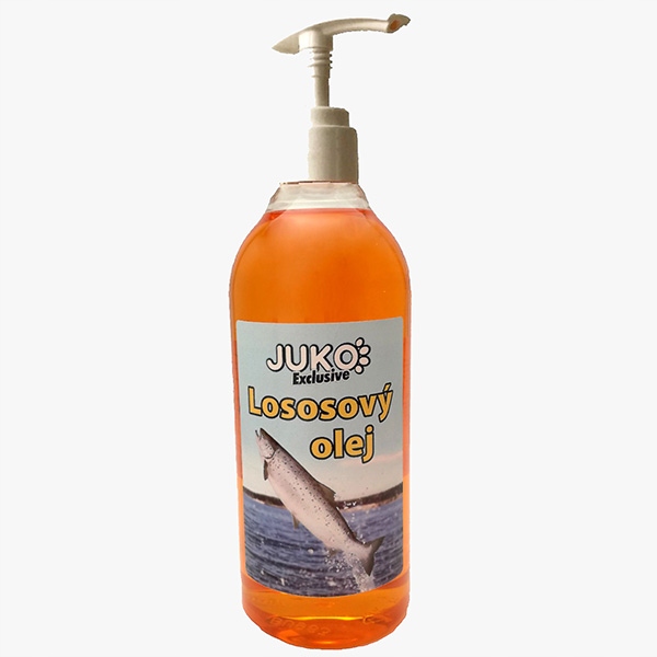 JUKO Olej z łososia z pompką dla psa i kota 1000ml