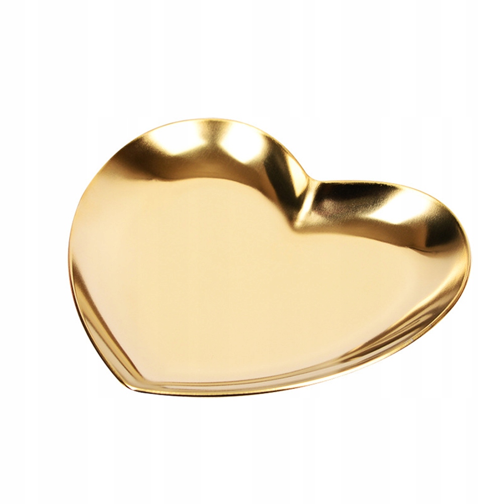 Metalowa taca w kształcie serca organizator biżute