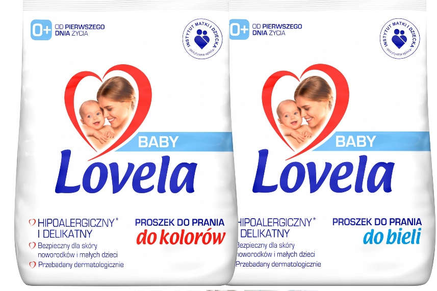 Lovela Baby proszek do prania 2x 1,3kg Biel Kolor