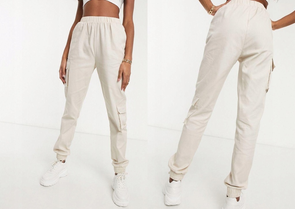 MISSGUIDED TALL KLASYCZNE SPODNIE JOGGERY L