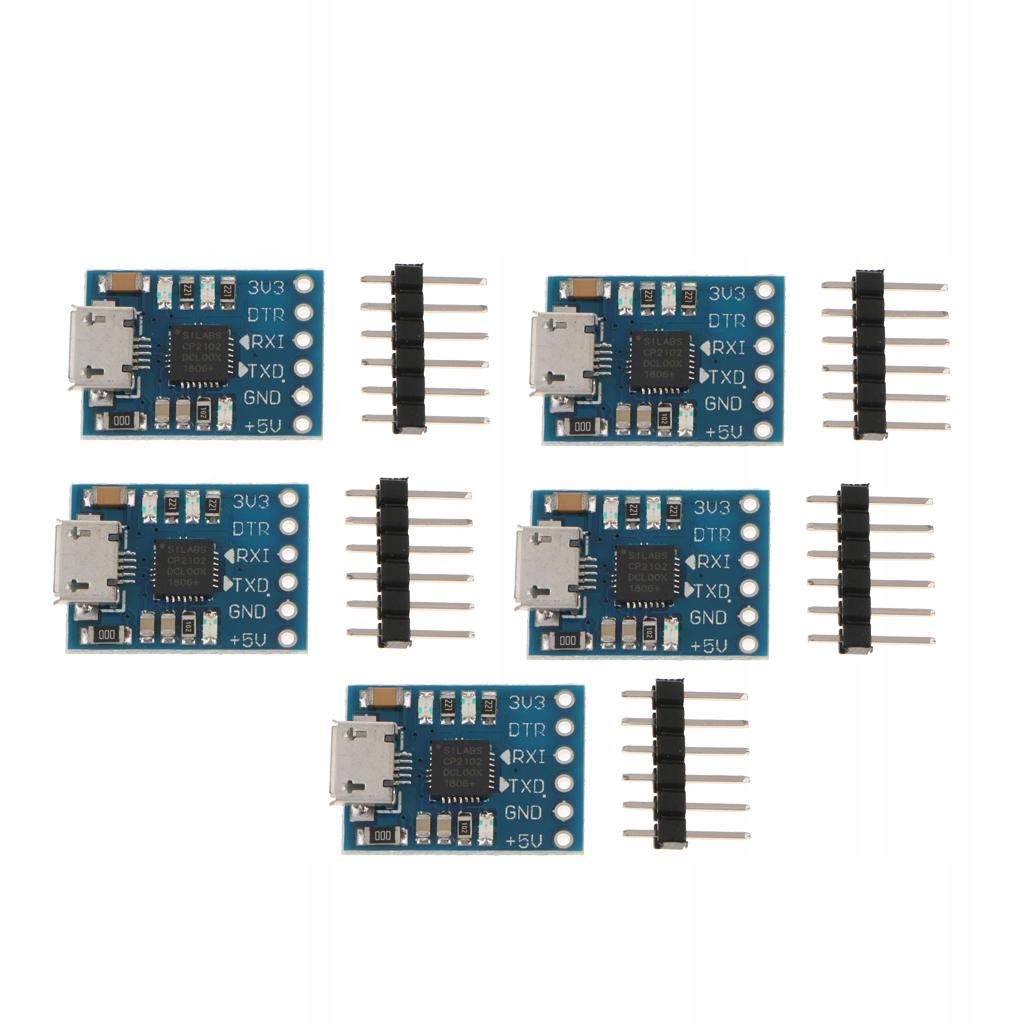 5x CP2102 Module Micro USB 2.0 to TTL 6 PIN Serial Converter STC RS232