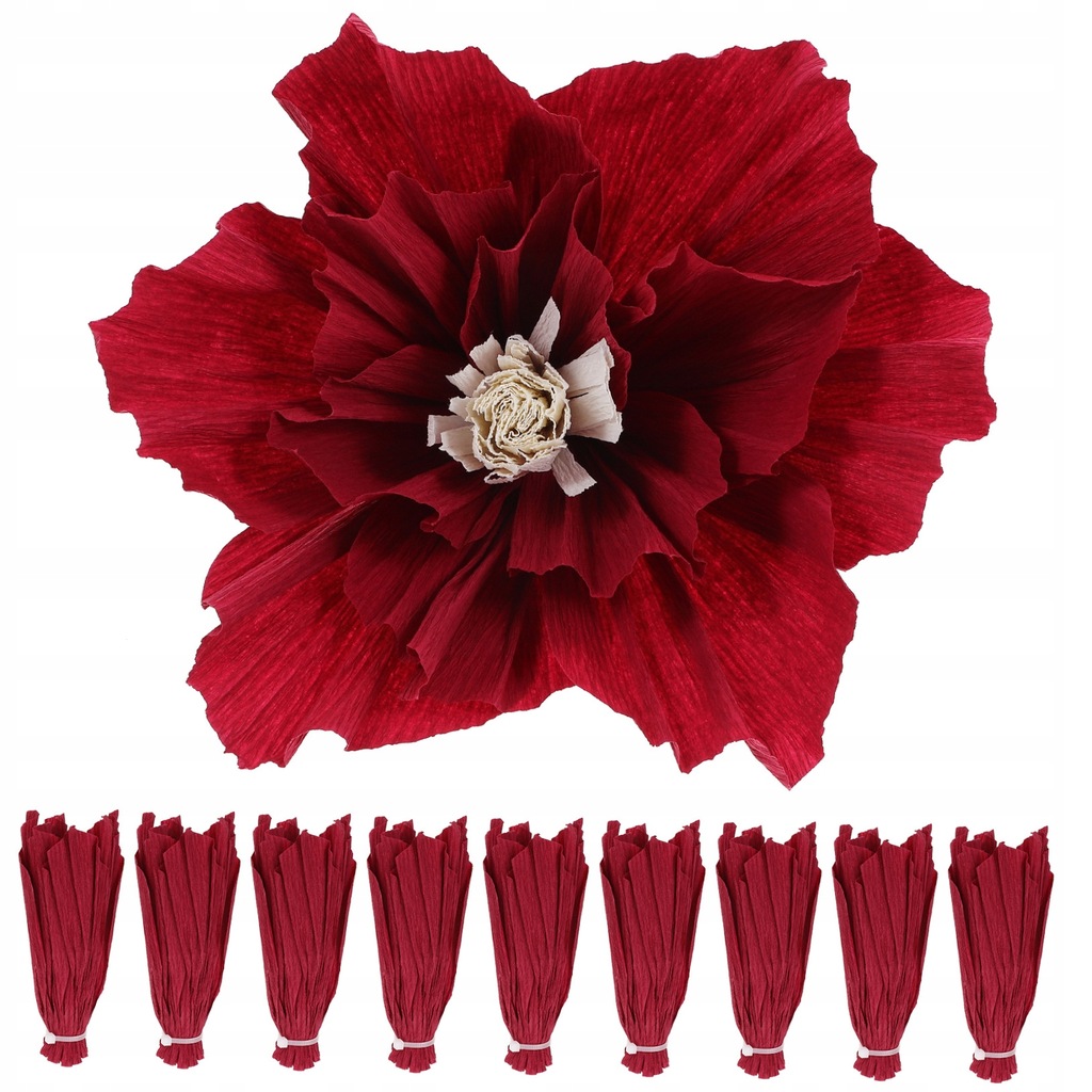 10Pcs Stereoscopic Flowers Artificial Paper