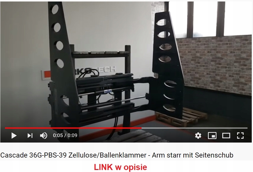 CASCADE chwytak ścisk do bel makulatury pianki