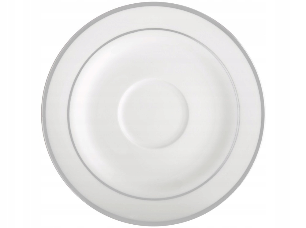 SPODEK POD FILIŻANKĘ PORCELANOWY AURA SILVER 12,5