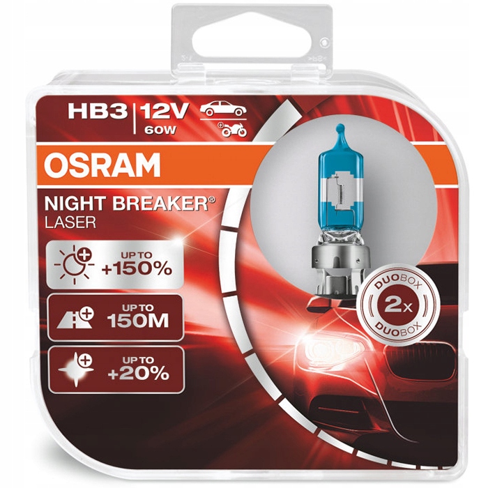 HB3 9005 +150% OSRAM NIGHT BREAKER LASER NEXT GEN ŻARÓWKI WIĘCEJ ŚWIATŁA