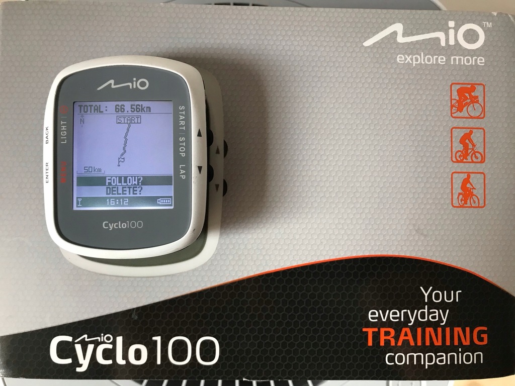 Licznik/komputer/GPS Mio Cyclo 100/105--TRASY GPX!