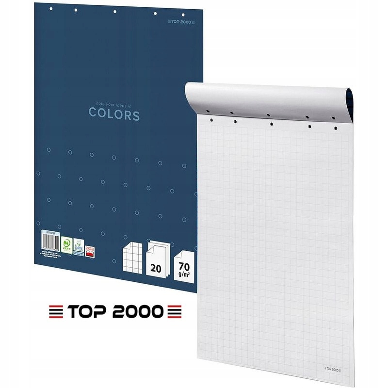 Blok do flipchartu Top 2000 Colors 64x90cm kratka (20) Top 2000