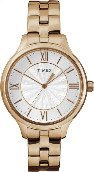 Zegarek damski bransoleta złoty Timex TW2R28000