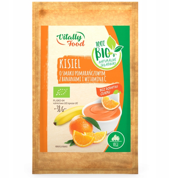 BIO Kisiel pomarańczowy Vitally Food 38 g