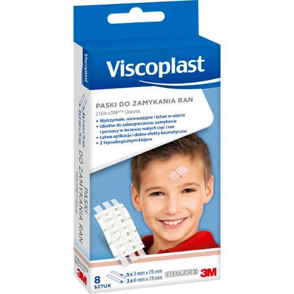 Viscoplas paski do zamykania ran 3x75mm 6x75mm 8sz