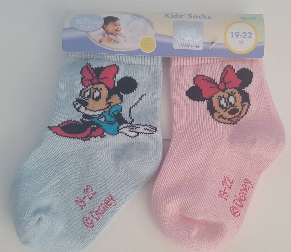 DISNEY SKARPETKI 2-PACK MYSZKA MIKI R.19-22 NOWE