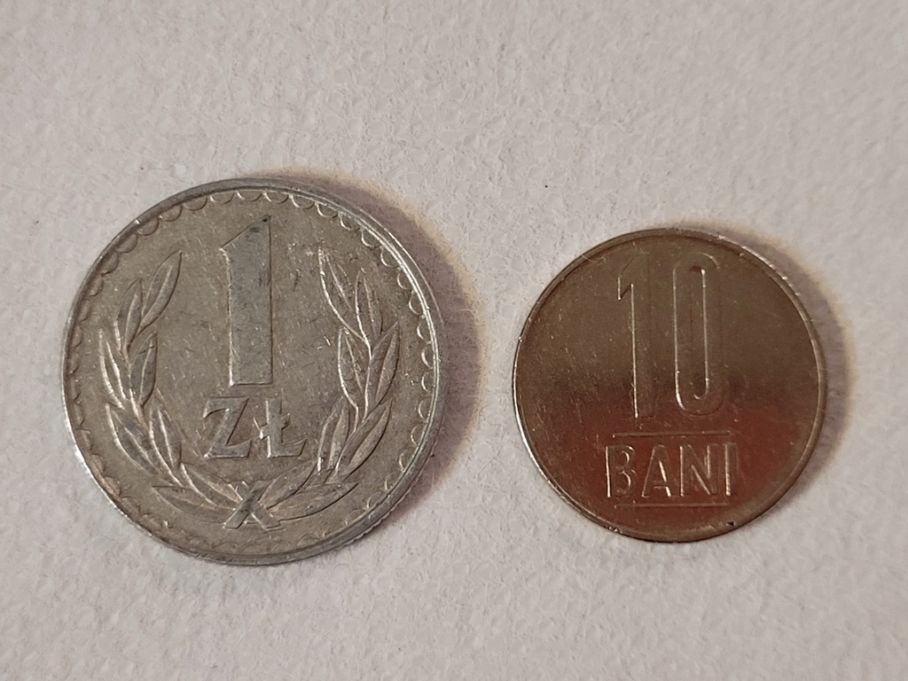 1 złoty 1982 + 10 Bani Romania 2013