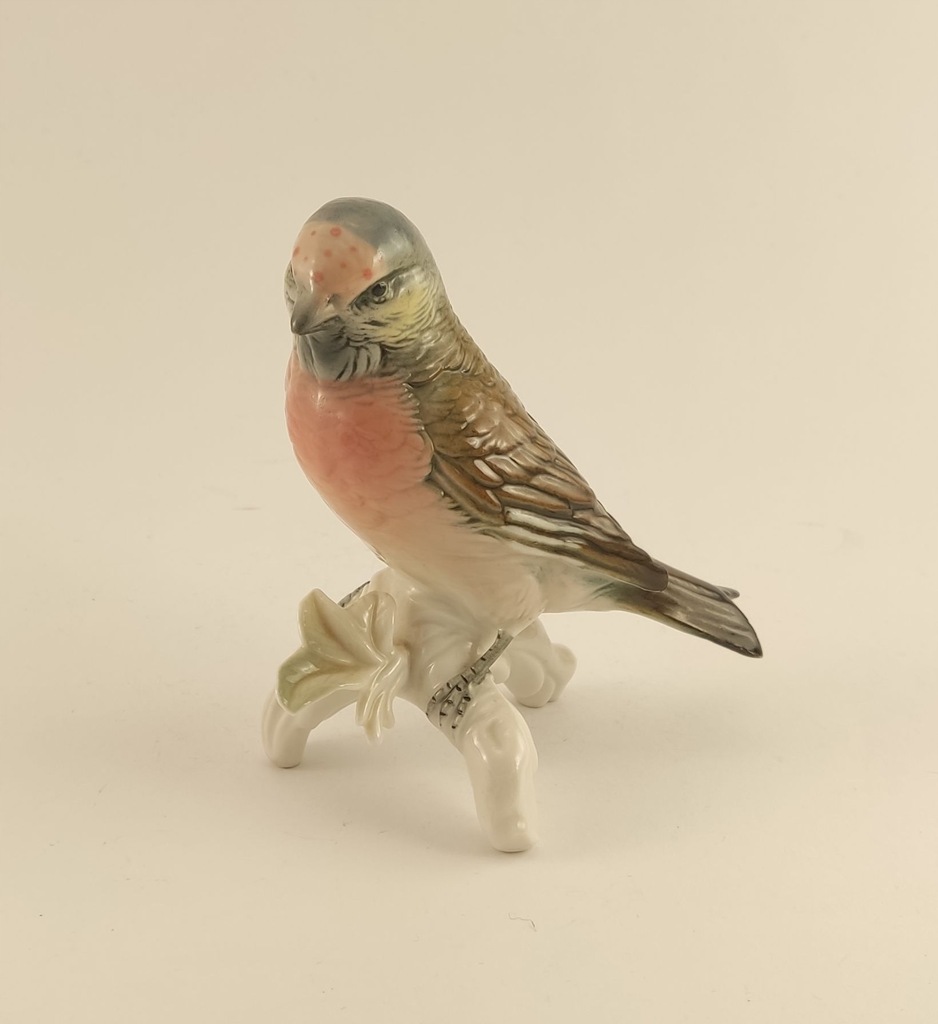 Figurka Porcelanowa - Ptak Czeczotka - KARL ENS