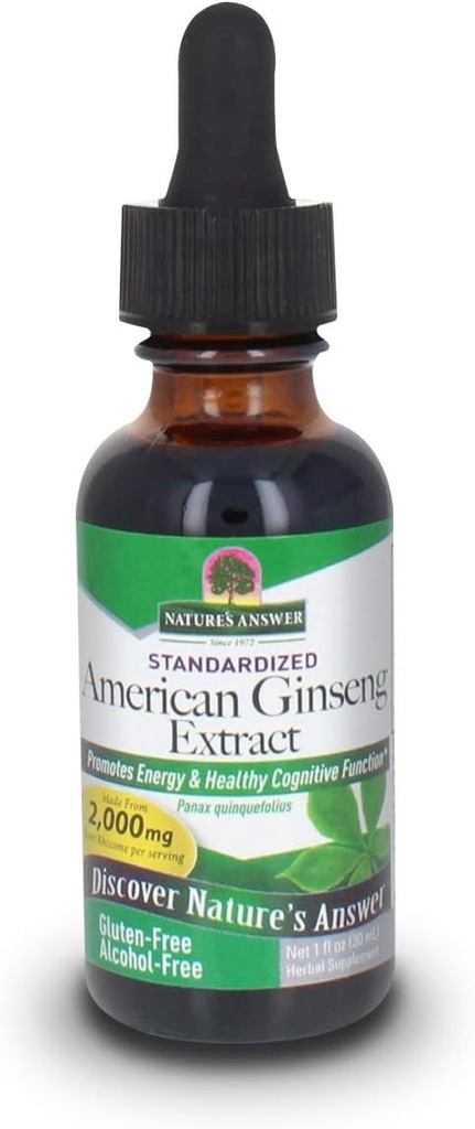NATURE'S ANSWER American Ginseng Extract - Ekstrakt z żeń-szenia amerykańsk