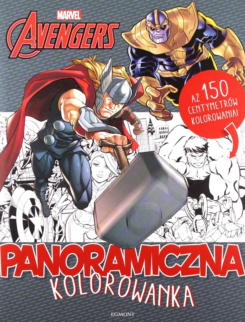 MARVEL AVENGERS. PANORAMICZNA KOLOROWANKA KSIĄŻKA