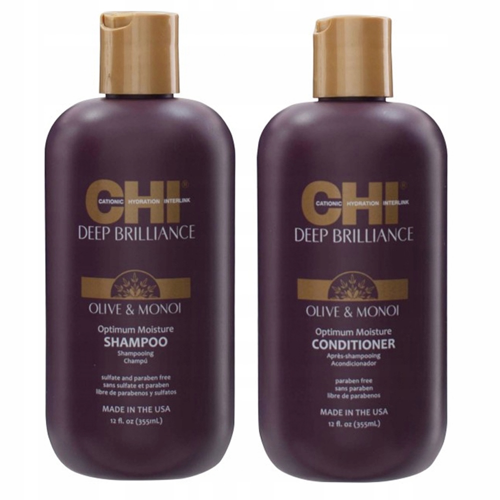 CHI Deep Brilliance odżywka + szampon nawilżający