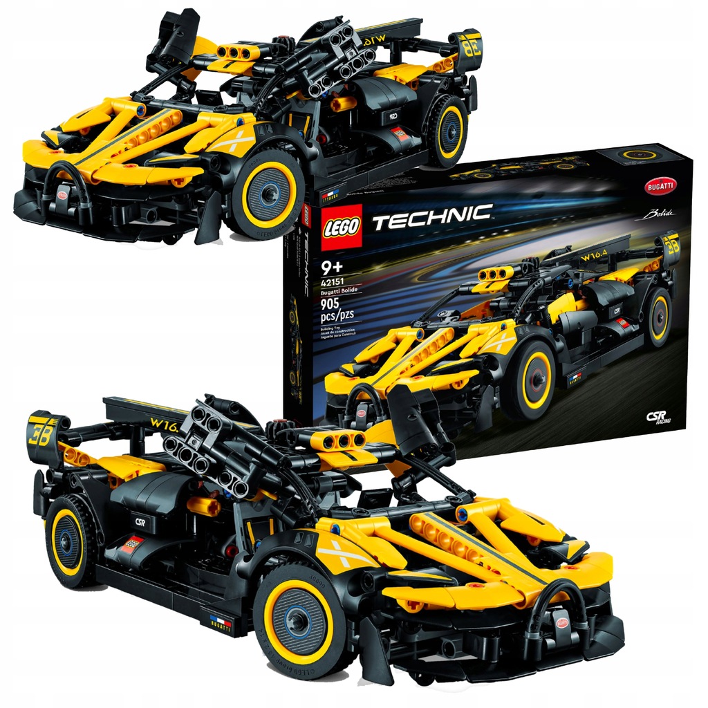 LEGO TECHNIC BOLIDE BUGATTI 42151 AUTO SAMOCHÓD WYŚCIGOWY DLA CHLOPCA 905el