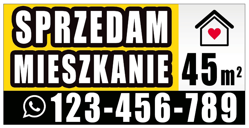 Baner SPRZEDAM MIESZKANIE DOM DZIAŁKĘ 300x150