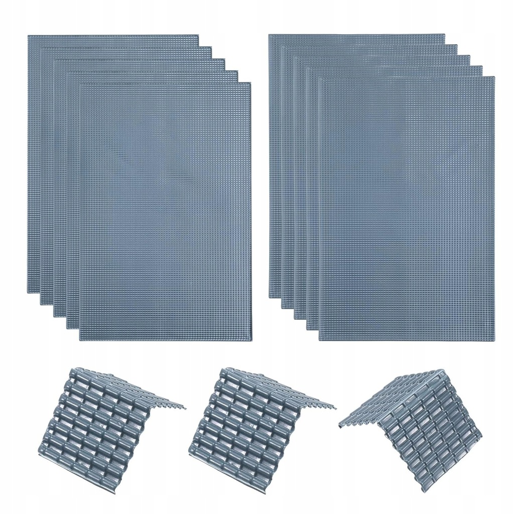 Dachówki mini do modeli makiet z PVC kafle dachowe 29 x 19cm 10 sztuk 1:100