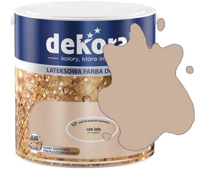 Farba do ścian Dekoral Arylit W cafe latte 2,5L