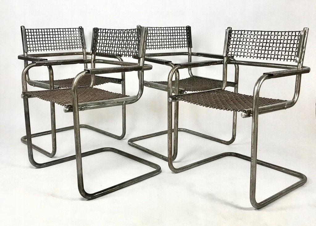 4 krzesła industrial B34 Breuer LOFT bauhaus