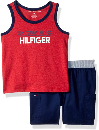 TOMMY HILFIGER szorty bojówki koszulka 104