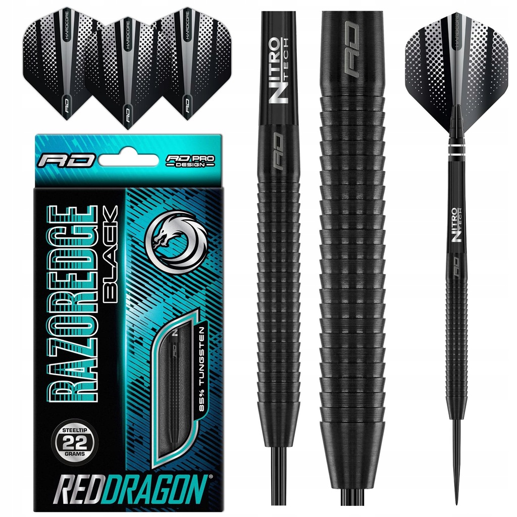 RED DRAGON Razor Edge Black 26g rzutki z wolframu 3 sztuki