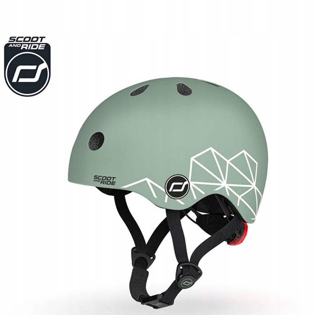 Kask dla dzieci Scootandride XXS-S dla dzieci 1-5 lat Green Lines 45-51 cm