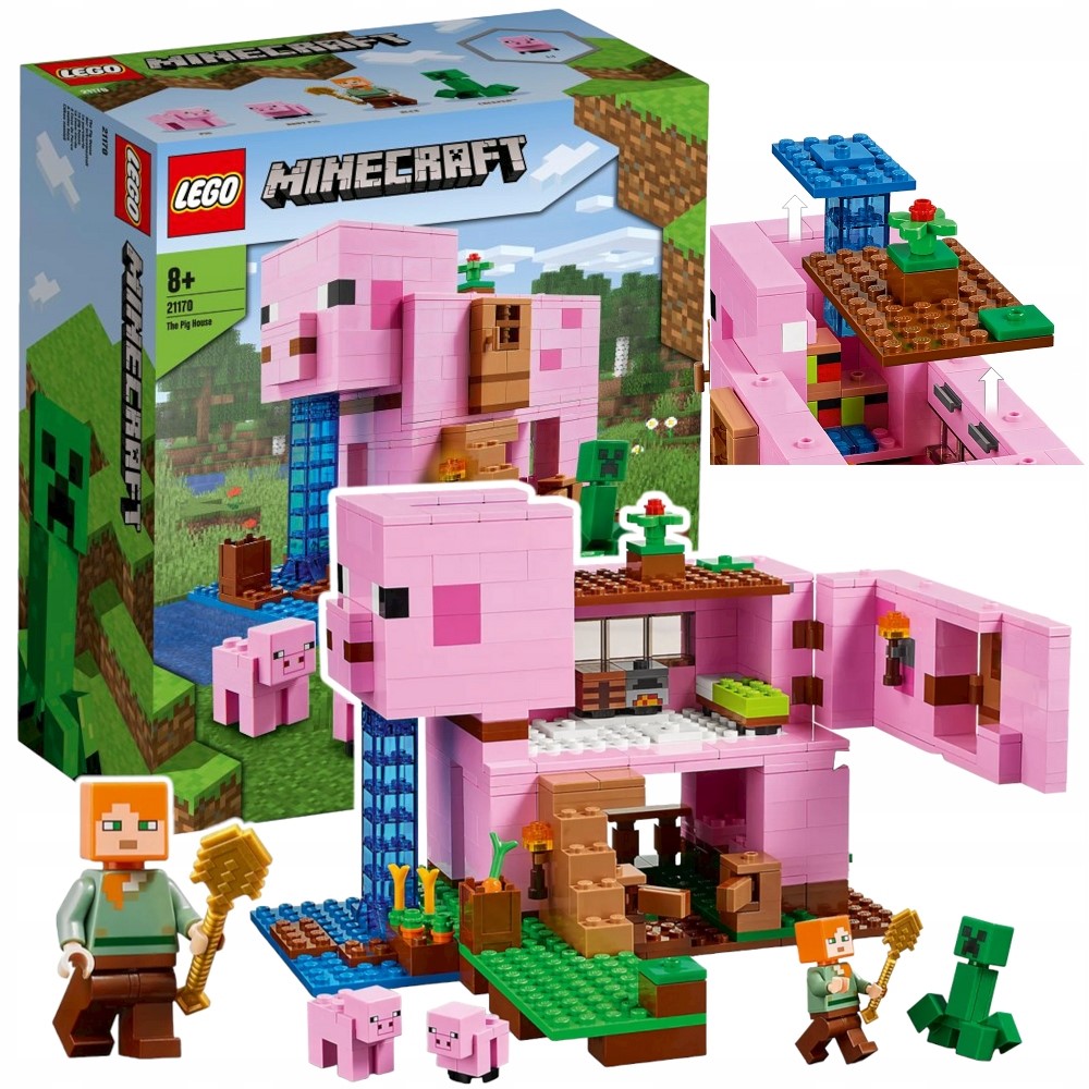 LEGO MINECRAFT 21170 DOM W KSZTAŁCIE ŚWINI - 12806136737 - oficjalne ...