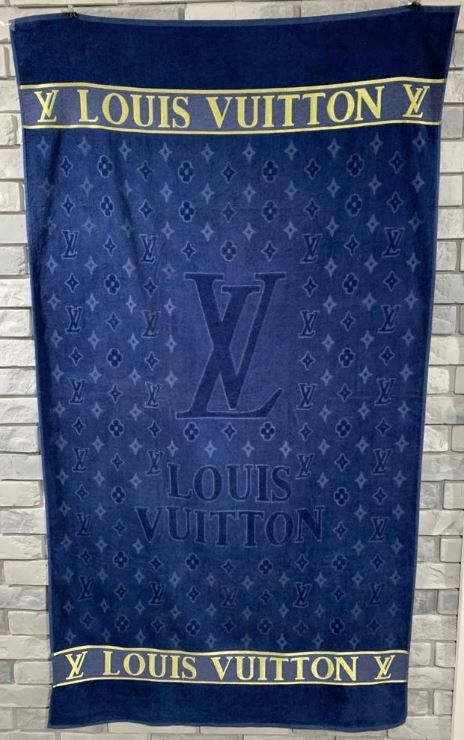 LOUIS VUITTON Ogromny ręcznik plażowy granat172x98 - 9335179560 - oficjalne  archiwum Allegro