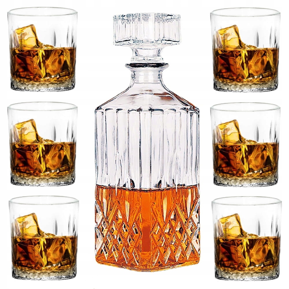 ZESTAW DO WHISKY KARAFKA 1l SZKLANKI 6 x 250 ml