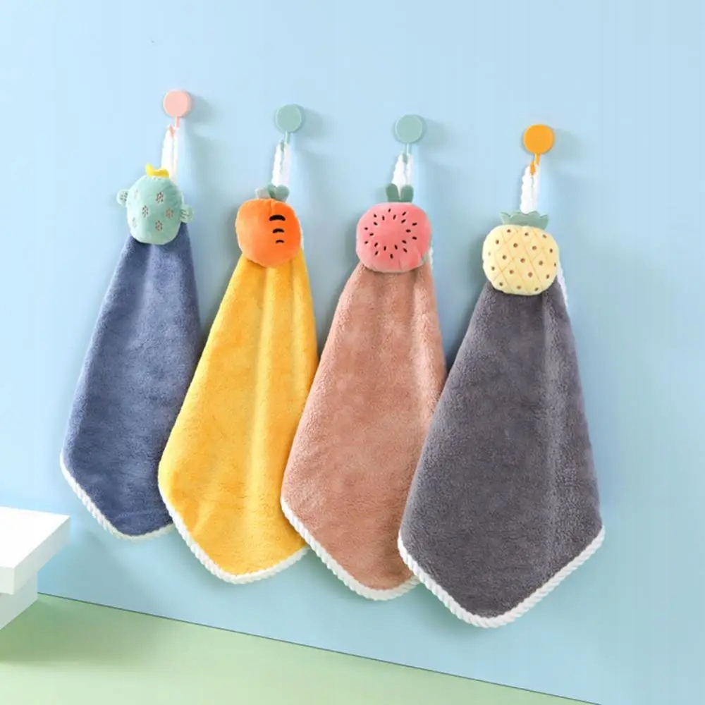 Hangable Kitchen Cleaning Rag Coral Velvet Bathroo