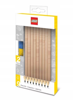 LEGO Zestaw 9 tradycyjnych ołówków z dodatkiem