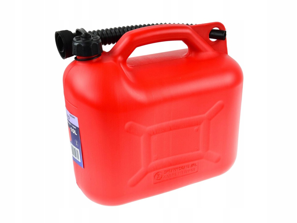 KANISTER na PALIWO BENZYNĘ 10L PLASTIKOWY+LEJEK karnister