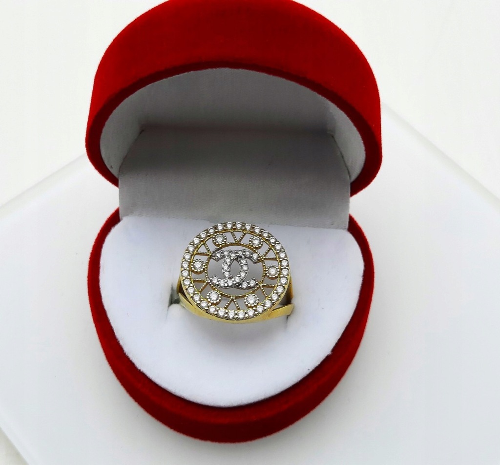 Złoty pierścionek Chanel 2,96 g. p.585 r.14