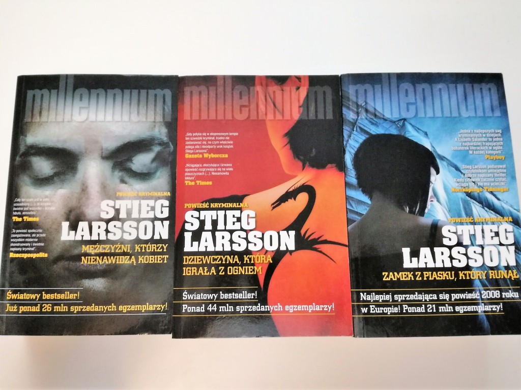 3x Larsson Millenium Mężczyźni Zamek Dziewczyna